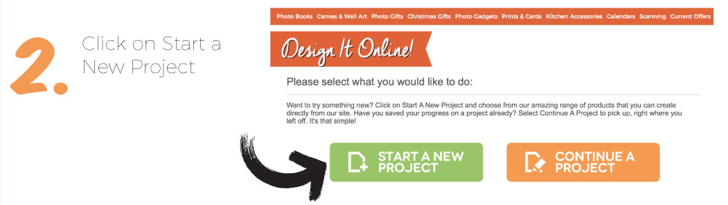2. Click on Start a
New Project